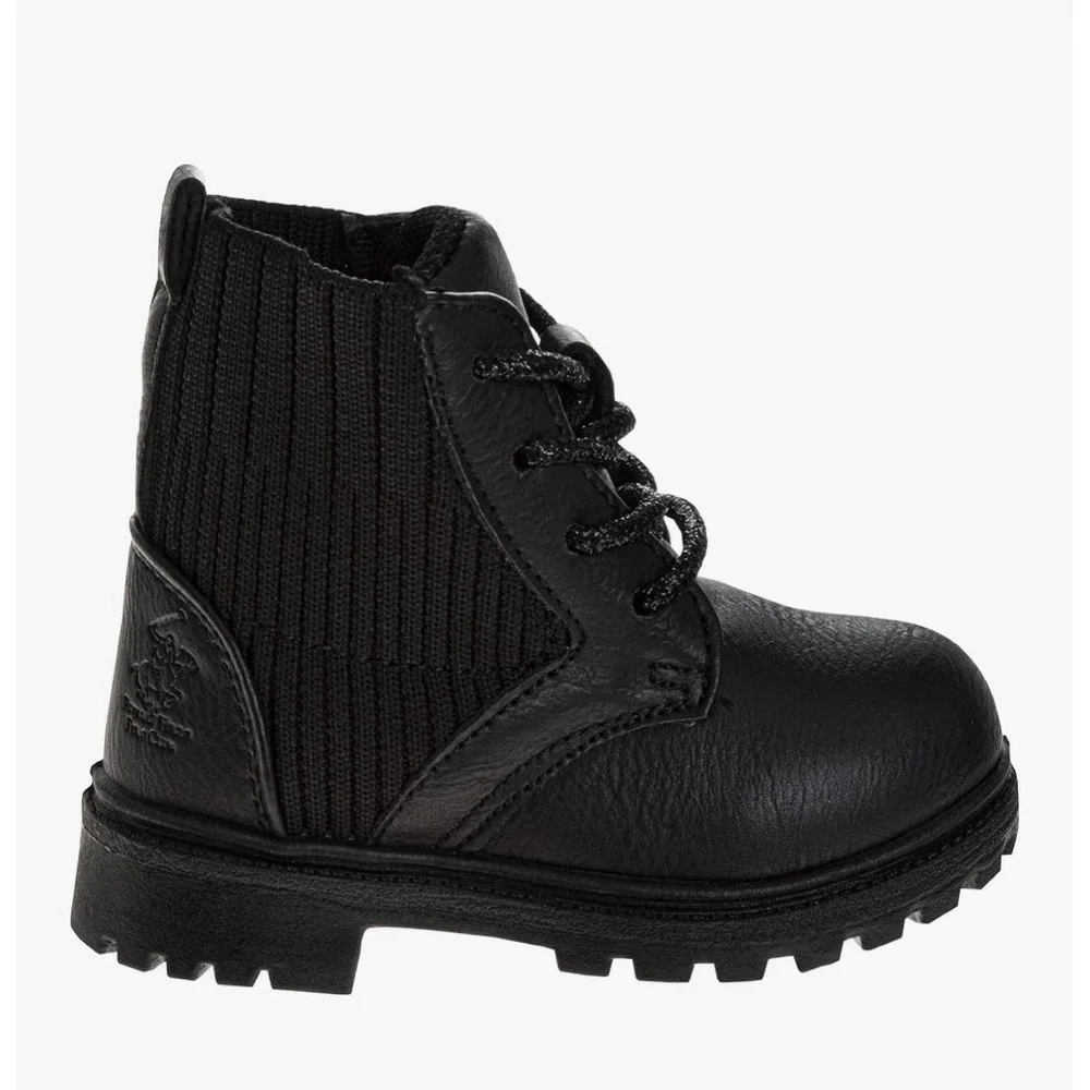 Toddler Beverly Hills Polo Club Chunky Boots Black, Girls, Size 10 [O]